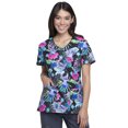 thumbnail image 1 of Tooniforms Scrubs Top For Women V-Neck Print TF614, 1 of 7