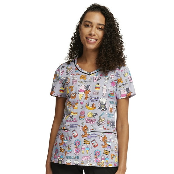 Tooniforms Women Scrubs Top V-Neck TF633