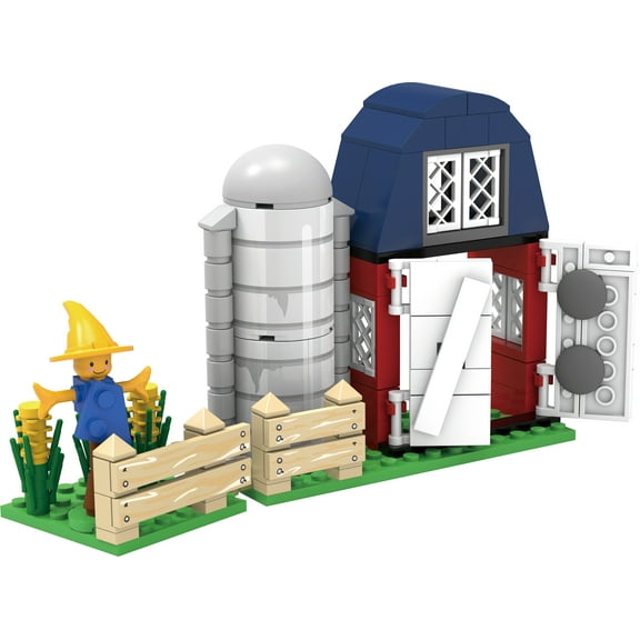 Toonify Classic Pick Up Truck Building Set, Farm Truck Building Blocks Kit with Red Truck, Scarecrow and Pasture Fence, Birthday Gift Idea for Adults and Teens Kids-327 PCS