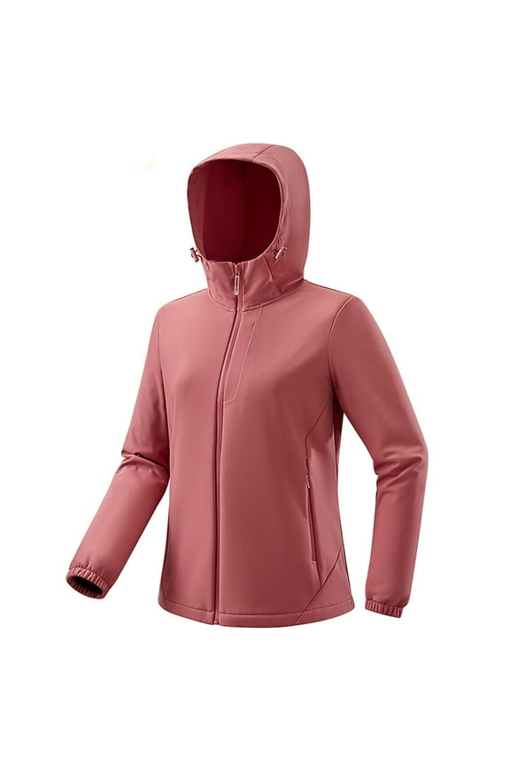 Black***Friday ,Clearance,Womens Shacket Jacket for Fall Winter,Open Front Short Shrugs,Women Clearance Clothing Under $10,Outdoor Fleece-Lined Warm Single Layer Jacket Hot Pink L