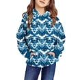 thumbnail image 1 of Women Trending for 2025!Toonshare Clearance,Kids Long Sleeve Shirts White,Long Sleeve Top Pullover Hooded Sweatshirt,Savings,Girls Shirts 10-12 Multicolor, 1 of 6