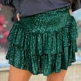 thumbnail image 1 of Toonshare ,Summer Casual Dress,Summer Maxi Dresses for Women,Holiday Dresses for Women,Bead Tablet Sequin Pleats Skirt Green S, 1 of 9