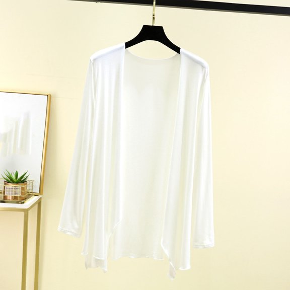 Toonshare Fall Shirts under $10 Stylish Women's Long Sleeve Nightgown with Shawl Collar ,Simple Air Conditioner Shirt Cardigan