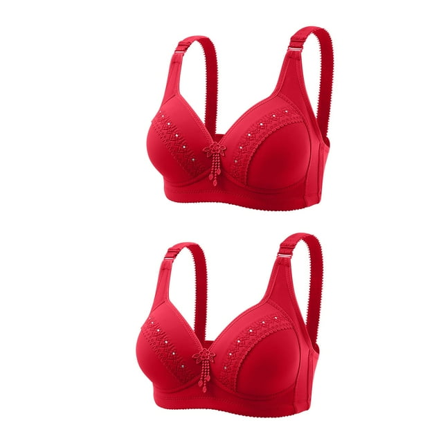 Toonshare Fashion Deals Bras for Women Decorative 2PC Women's Plus Size