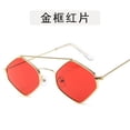 thumbnail image 1 of toonshare Fashion Sunglasses for Women/Men Durable Vintage Diamond-Shaped Metal Double-Bridge Sunglasses with Unique Multi-Sided Ocean Lens C-One Size, 1 of 1