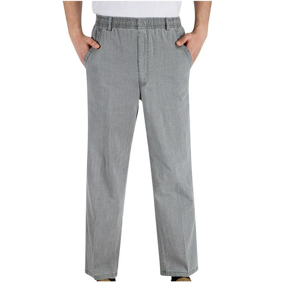 Toonshare Mens Pants Men's Lightweight Casual Long Pants Elastic Waist Drawstring Comfy Pocket Pants