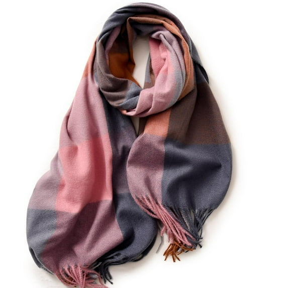 Toonshare Up to 50% off,Scarf Thick Wool Scarf,Wool Scarf for Women Navy,Shawl Scarf Satin Silk