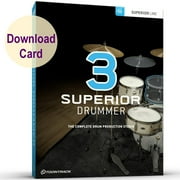 Toontrack Superior Drummer 3 - Virtual Instrument and Drum Production Plug-in Software for Windows and Mac Registration Card