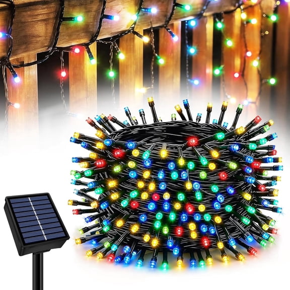 Toopower Solar String Lights Outdoor Waterproof 33ft 100LED 8 Modes Twinkle Fairy Lights, Solar Lights , Four Colours Lights