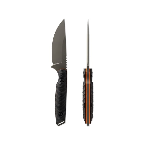 Toor Knives Field 3.0 Fixed Blade Knife, 3.625 in, CPM 3V, Drop Point, Ebony Handle, Spanish Moss