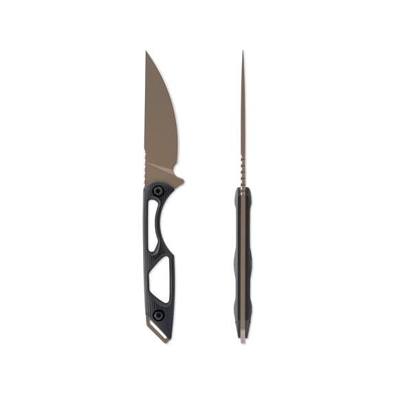 Toor Knives Willow Fixed Blade Knife, 3.75in, CPM 3V Steel, Black, G10, Canyon Drab