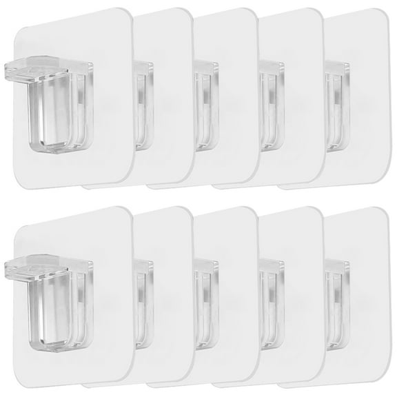 Toorise 10pcs Self Adhesive Shelf Support Pins Drill Free Shelf Support Nail Stong Load Capacity 5kg Transparent ABS Shelf Support Pegs for Kitchen Closet Cabinet Shelf