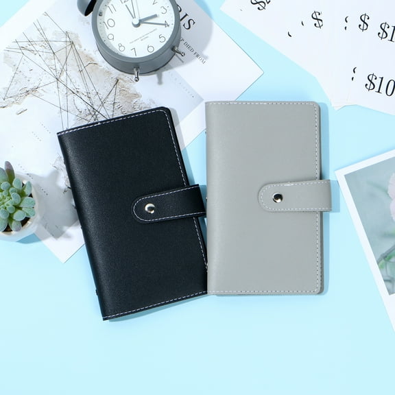 Toorise 2 Pcs 96 Envelope Savings Challenge Book 96 Envelopes Money Saving Challenge Binder Easy and Fun Way to Save $5,000 Budget Book with Cash Envelopes PU Leather Envelope Savings Challenge Book