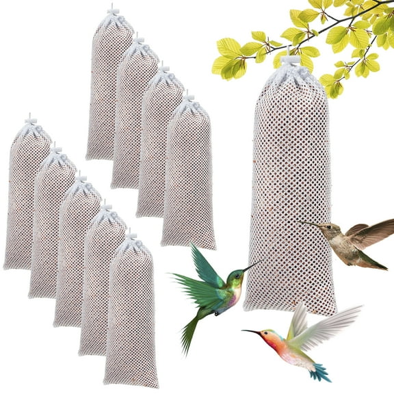 Toorise 20 Pcs Finch Sock Bird Feeder,Sturdy Thistle Seed Feeder Bag,Hanging Mesh Finch Feeding Bag with Drawstring,Finch Feeding Bag for Garden Outdoor