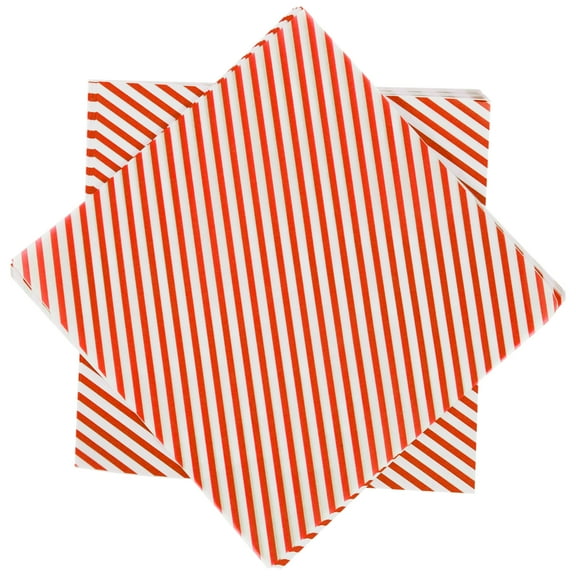Toorise 200 Sheets Food Wrapping Paper Striped Print Dry Waxed Deli Paper Oil Resistant Sandwich Paper Wraps Large Sandwich Paper Liners Food Basket Liners for Wrapping Bread Sandwiches 11.8×11.8in