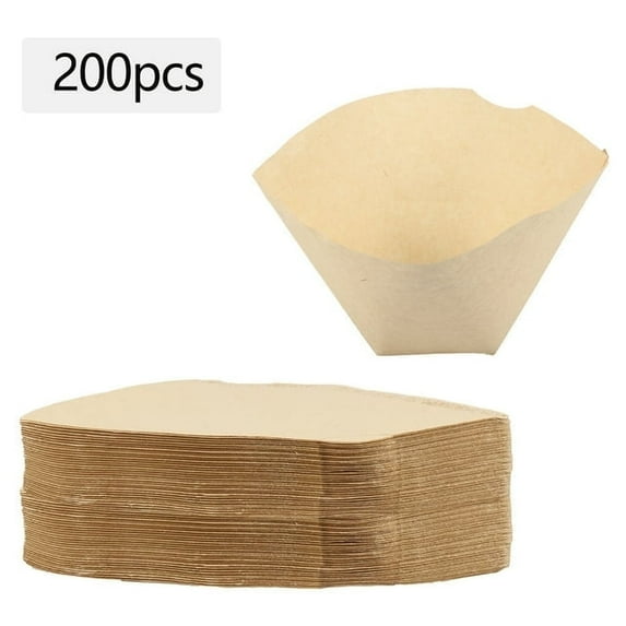 200Pcs Cone Coffee Filters Replacement Strong Penetration Natural Coffee Filter Paper for 8-12 Cup Pour Over and Drip Coffee Maker