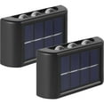 thumbnail image 1 of Toorise 2pcs Solar Wall Light Outdoor LED Solar Step Light Auto ON/OFF Solar Fence Light IP65 Waterproof Solar Deck Light with 600mAh Battery for Patio Stairs Yard Garden Pathway, 1 of 9