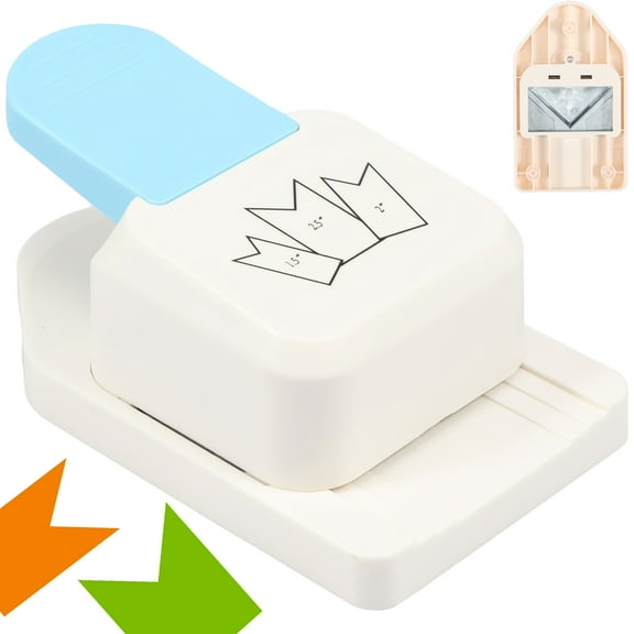 Toorise 3 in 1 Craft Tag Punch Paper Craft Tag Punch Gift Tag Paper Punch 1.5in 2in 2.5in Small Hole Punch Craft Puncher for Paper Crafting Scrapbooking Cards Arts DIY Projects