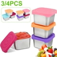thumbnail image 1 of Toorise 3Pcs 6oz Stainless Steel Snack Containers, Small Condiment Containers with Silicone Lids, Leakproof Snack Lunch Container for Daycare School Office Travel, 1 of 9