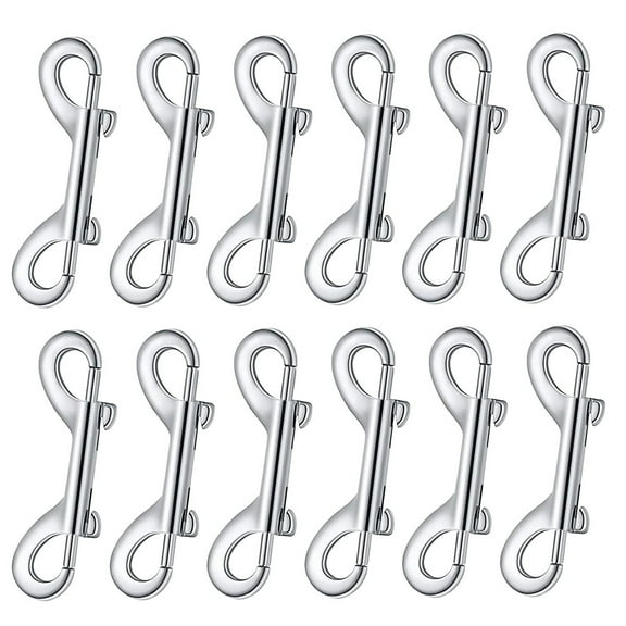 Toorise 48Pcs Double Ended Bolt Snap Hook Clips Multifunctional Double Trigger Clips Metal Zinc Alloy Spring Loaded Hook DIY Cra