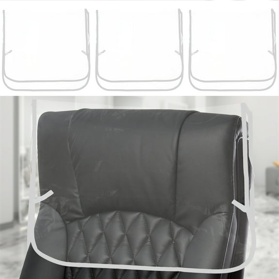 Toorise 4Pcs Salon Chair Cover Clear Plastic Salon Chair Protectors Multipurpose Seat Covers Reusable Salon Seat Covers for Most Standard Salon Chairs Office Chairs