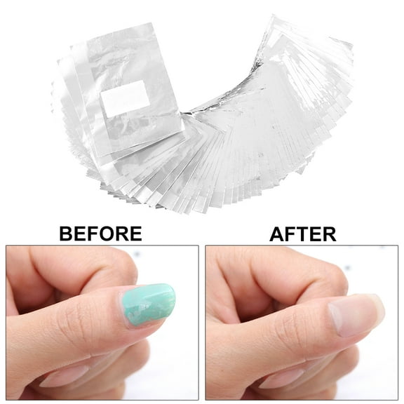 Toorise 500Pcs Nail Foil Wraps Nail Wraps Remover Tin Foil Nail Wraps Nail Art Soak Off Gel Polish Acrylic Removal for Removing Nail Polish at Home