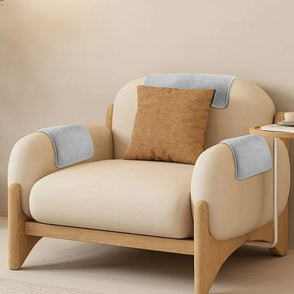 Toorise 5Pcs Sofa Armrest Cover with Side Storage Pockets Lambswool Sofa Arm Protector Non Slip Sofa Headrest Cover Machine Washable Recliner Chair Arm Cover for Recliner Chair Sofa Pets