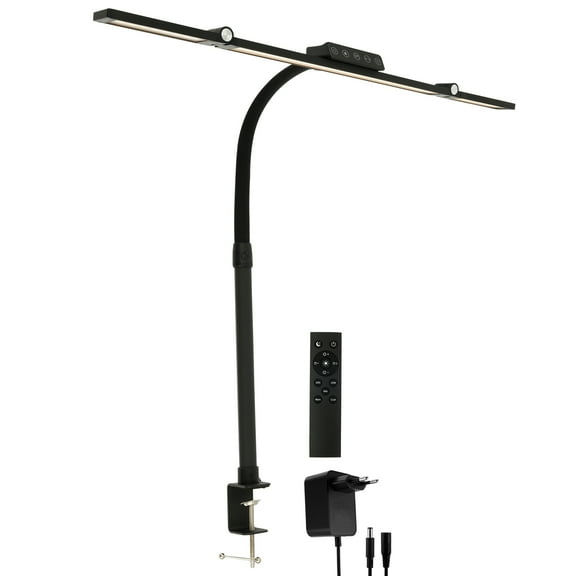 LED Desk Clamp Lamp EU 24 W Bright Adjustable Table Reading Light Bar Versatile Foldable Eye Protecting Lamp for Office Reading