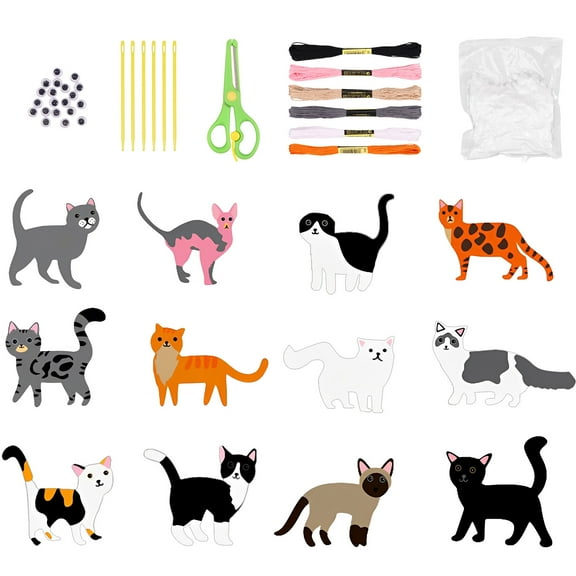 Toorise 8/12Pcs Animal Sewing Craft Kit Felt Sewing Animal Craft Set Fun Animal DIY Crafting and Sewing Set with Instructions Educational Animal Craft Kit for 3 to 12 Years Old Kids