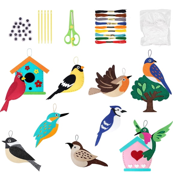 Toorise 8/12Pcs Animal Sewing Craft Kit Felt Sewing Animal Craft Set Fun Animal DIY Crafting and Sewing Set with Instructions Educational Animal Craft Kit for 3 to 12 Years Old Kids