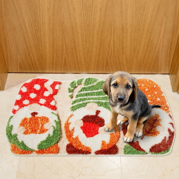 Toorise Bathroom Decor Funny Bath Mat Soft Water Absorbent Fall Bathroom Rugs Non Slip Autumn Cartoon Style Bath Rug Versatile Toilet Rug Easy to Clean Funny Bath Rug for Home