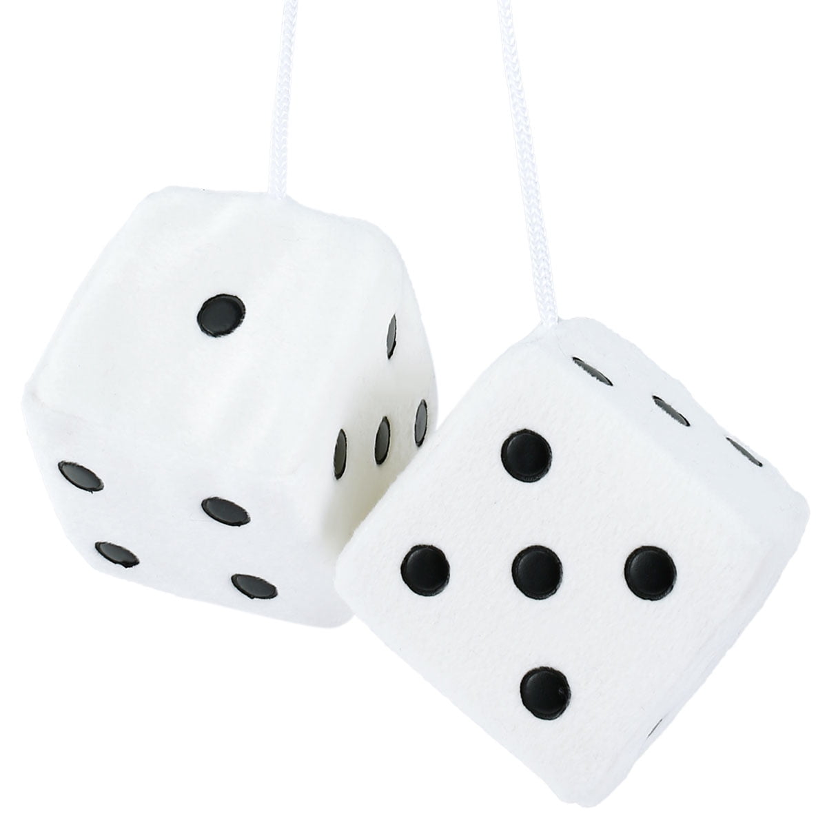 Toorise Car Rearview Mirror Dice Hanger Fluffy Furry Car Dice Ornament