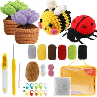 Wobbles Crochet Animal Kit DIY Succulents And Ladybug Woobles