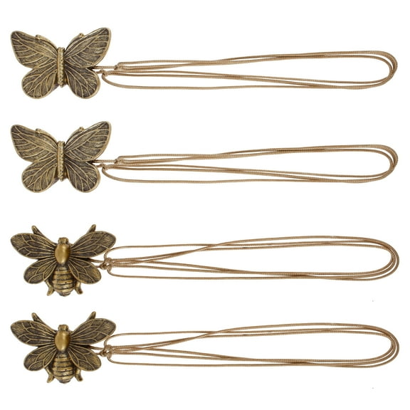 Toorise Curtain Holdbacks Resin Magnetic Curtain Tieback Flying Bee Curtain Holder Decorative Butterfly Magnetic Curtain Ties Beautiful Curtain Tie Back Curtain Tieback Holdback