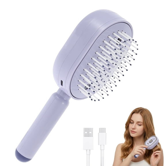 Toorise Electric Mister Brush 300mAh Rechargeable Hairbrush Mister Hair Mist Brushing Tool Electric Spray Air Cushion Comb for Wet Dry Hair Styling
