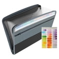 thumbnail image 1 of Toorise Expanding File Folder 13 Individual Pockets Plastic File Folder with Zipper Closure Document Wallet Organizer with Handy Front Pocket Accordion Document Organizer for School Office Stationary, 1 of 7