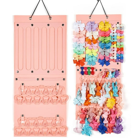 Toorise Hair Bow Holder Organizer Hair Clips Hanger as Wall Storage Belt and Decors for Baby Girls Room Headband (Clips and Other Props Not Included)