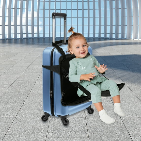 Toorise Kids Travel Seat with Seat Belt Portable Travel Seat Folding Kids Seat Nonslip Toddler Carrier Comfortable Kids Luggage Seat Fast Release Kids Suitcase Seat for Luggage