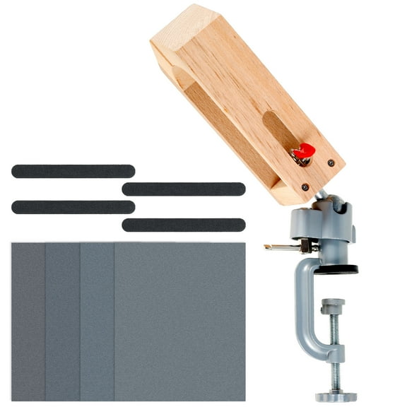 Toorise Leather Stitching Pony 180° Rotatable Leather Sewing Clamp Hand Stitching Wooden Clamp Tool Table Desktop Stitching Pony Clamp Leathercraft Hand Sewing Clamping Tool for Leather