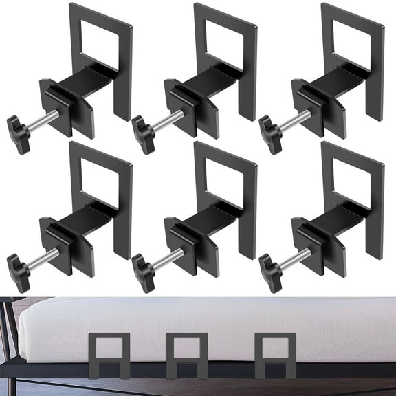 JTWEB Mattress Slide Stopper Mattress Non Slip Plates Of Metal Retainer for Enhanced Mattress Stability Adjustable Mattress Slip Limiter Retainer with Bolts for Bed