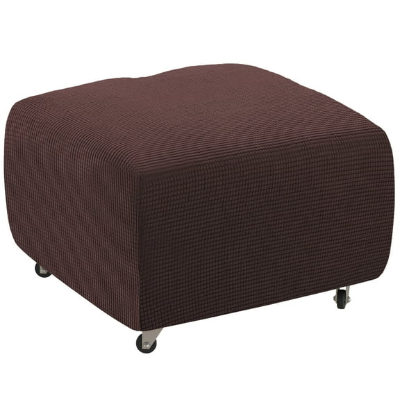 Toorise Ottoman Cover Rectangular Ottoman Slipcover Wear Resistant Footstool Cover Full Protection Footrest Stool Cover Breathable Ottoman Bench Cover with Nonslip Elastic Bottom