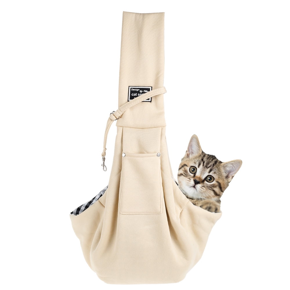 Toorise Pet Sling Carrier for Small Medium Dog Cats Hands Free Doggie Carrying Shoulder Bag Travel Dog Sling Bag Pet Papoose Bag with Soft Pouch Pet