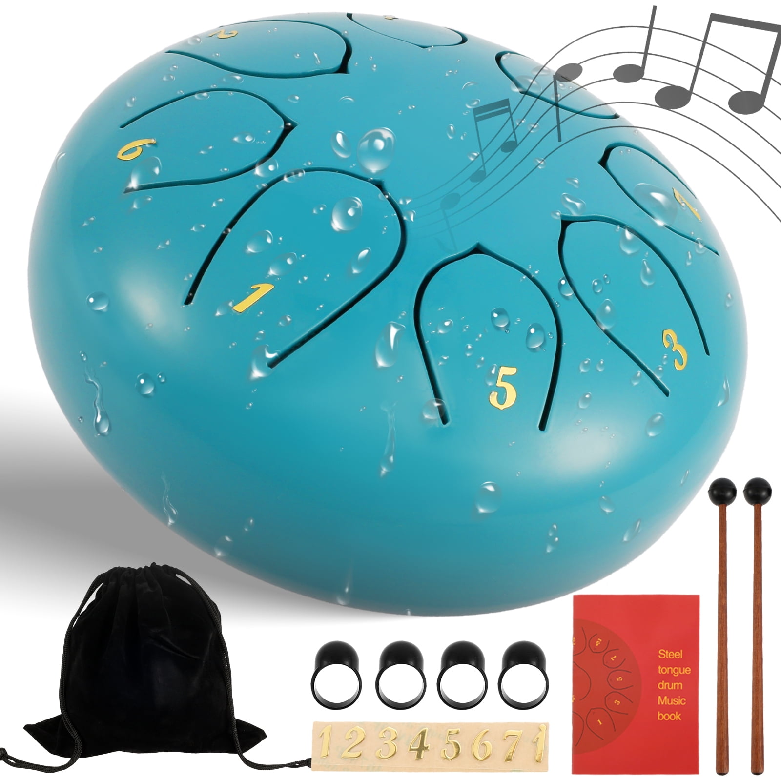 Toorise Rain Drum 8 Tone 6 Inch Carbon Steel Tongue Drum Outdoor Garden ...