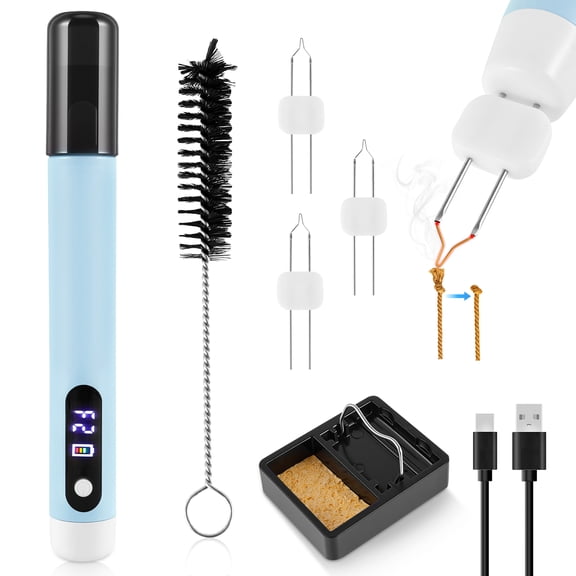 Toorise Thread Burner for Jewelry Making Rechargeable Thread Zapper for Bead Weaving Bracelet Making Leather Craft Sewing and Stringing Projects