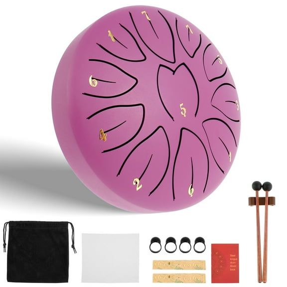 Toorise Tongue Drum Rain Drum Musical Metal Drums Set Stable Meditation Drum Light-Weight Balmy Rain Drum Hand Drum Percussion for Musical Education