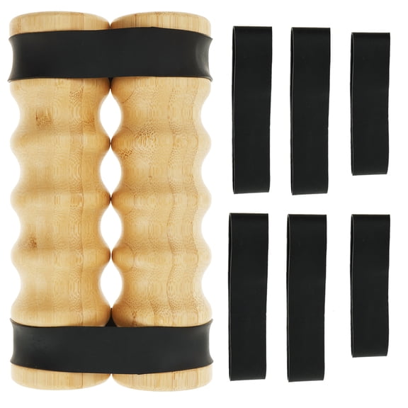 Toorise Wood Exercise Rip Stick Comfortable Anti Slip Workout Liftstick With Adjustable Resistance Band Compact Upper Body Workout Rip Stick Band for Home Gym Use