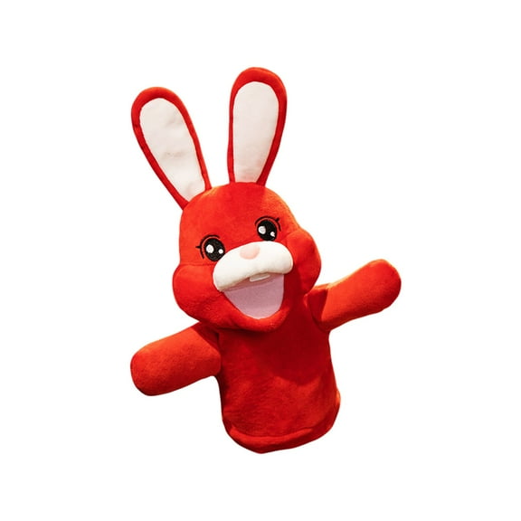 Tootee Adorable Bunny Hand Puppet Toy with Active Mouth and Ventriloquist, Soft Plush Toys Language Kindergarten Performance Prop