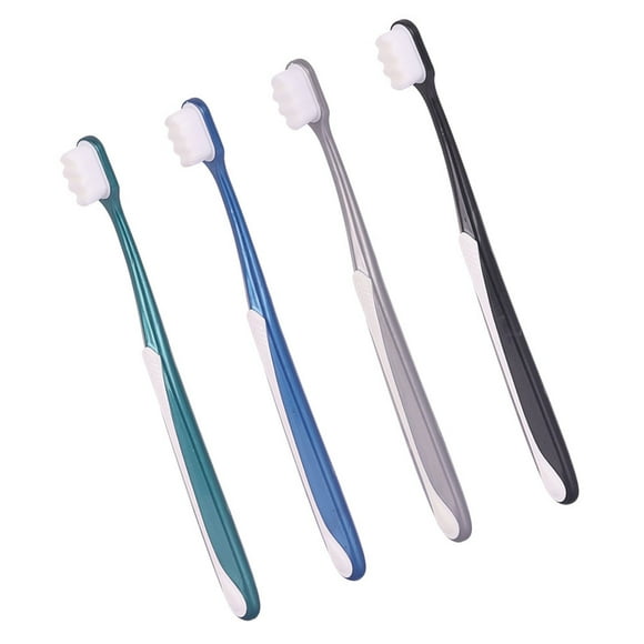 Tooth Adult Soft Toothbrush Silk Bristle Fur Toothbrushes Household Travel Pp 4 Pcs