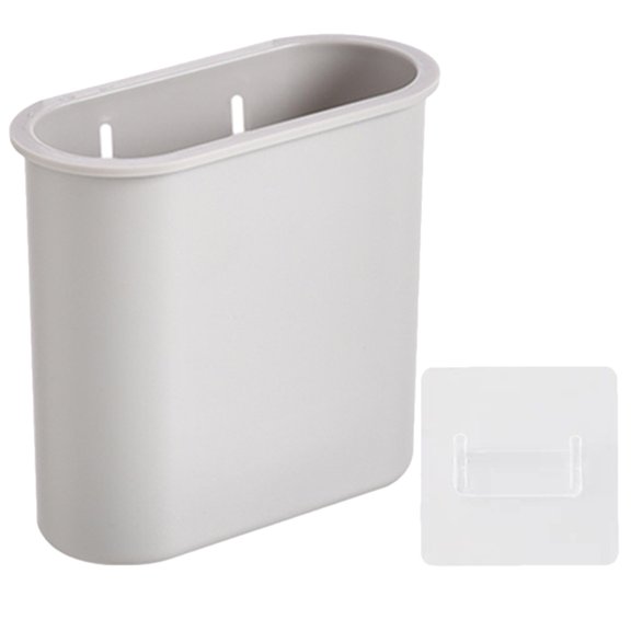 STRANDCHIC Punch Free Wall Mounted Bathroom Organizer Grey Toothbrush Holder with Drain Holes