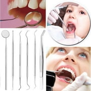 Tooth Care Deals! Bradem for Home Teeth 6Pcs Stainless Clean Set Hygiene Kit Oral Tool Tooth, Stainless Steel Oral Care Tools 6-Piece Set, 1 Set of Dental Care Tools (6 Pieces)